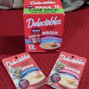 NEW 12 count Hartz Variety Pack Delectables Senior 10+ years Wet Cat Food